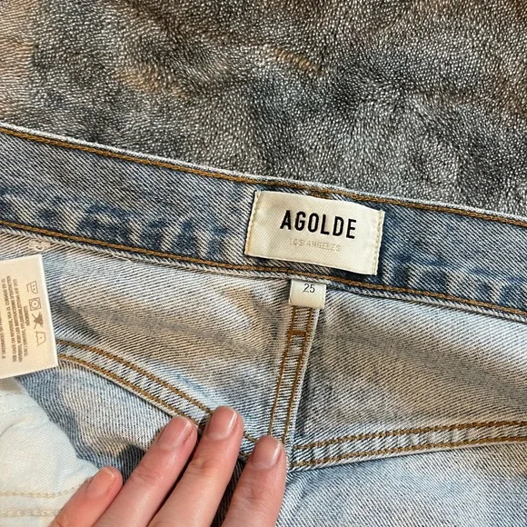 AGOLDE Low Curve Wide Leg Jeans in Force 25 - Picture 7 of 8